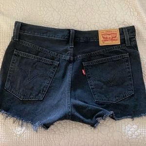 Levi’s black wash 501 shorts